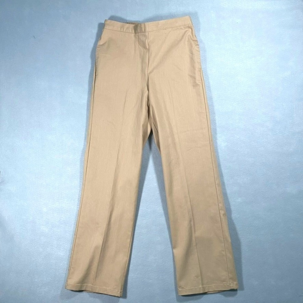 NWT Alfred Dunner Classic Fit Pull On Pants‎ 6P Tan Comfort Stretch Minimalist